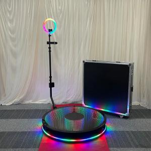 LED Infinite Selfie Photo booth 360 Tempered glass Motion Platform
