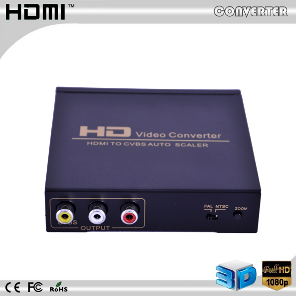 Quality hdmi to av/cvbs  converter box  support 1080p wholesale