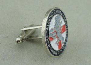 Quality Round Promotional Personalized Tie Bar And Cufflink For Celebration wholesale