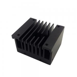 Quality Anodized Black Aluminum Extruded Heat Sink With CNC Machine Rustproof wholesale