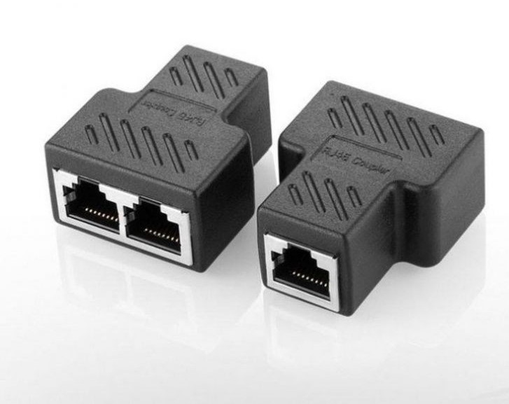 Quality 8P8C Three Way 1 To 2 RJ45 Ethernet Splitter Connector wholesale