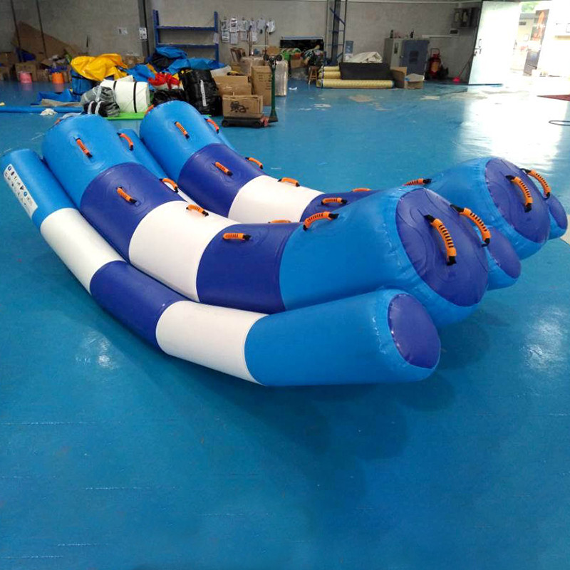 Quality Two Tubes Inflatable Floating Water Totter With 0.9mm PVC Tarpaulin wholesale