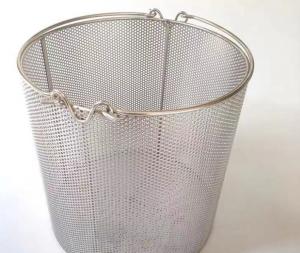 Quality 304 Vegetable Cleaning Stainless Steel Basket Strainer 30cm wholesale