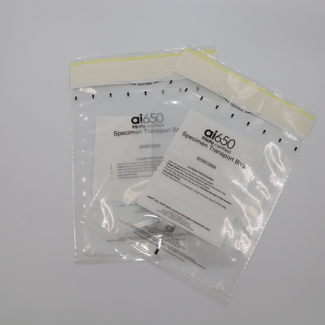 Heat Seal Plastic Specimen Biohazard Bag Moisture Proof