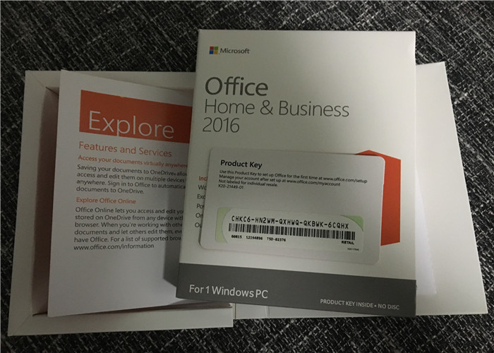 Quality Computer Microsoft Office Home And Business 2016 Product Key Card Without Media wholesale