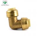 Round Head 3/4''X1/2'' Push Fit Brass 90 Degree Elbow Fitting for sale