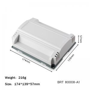Quality 174*139*57mm Plastic Control Box PLC Enclosure Din Rail ABS Fireproof DIY PCB Shell wholesale