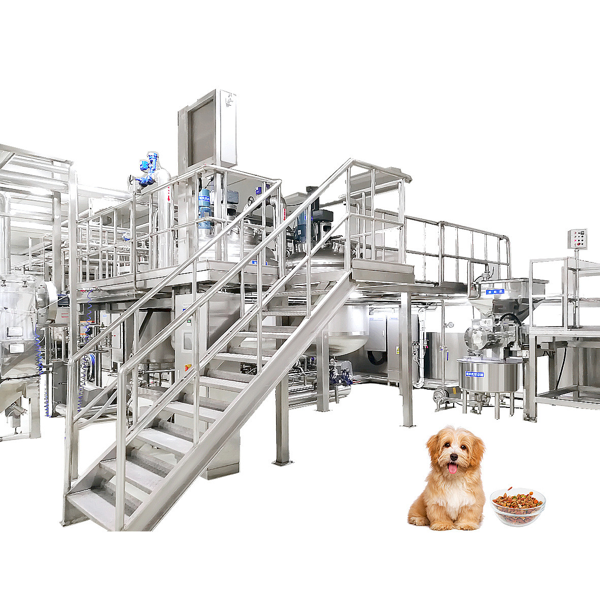 Quality SUS304  Full Automatic Pet Food Meat Processing Machine CIP Cleaning wholesale