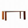 Buy cheap Dining table, made of MDF, beige, walnut high-gloss painting from wholesalers