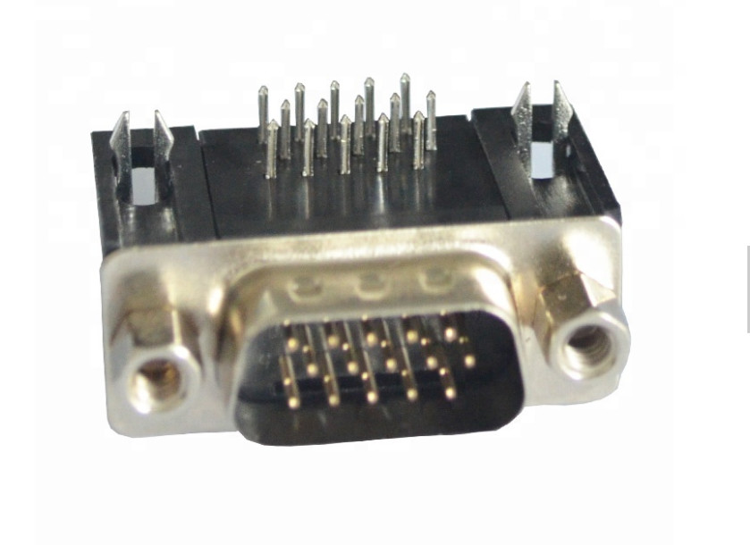 Quality Male Right Angle D Sub Connector HDR 15 Pin for RRU equipment and Electric tilt antenna use wholesale