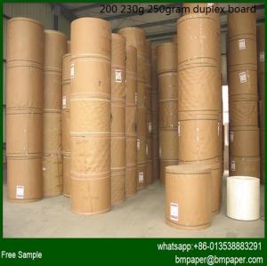 Quality 230gsm 250gsm 300gsm 350gsm One Side White Clay Coated Duplex Cardboard With Gray Back wholesale