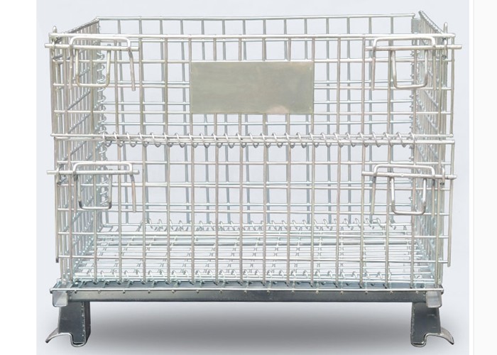 Quality Folded Metal Frame 5.6mm Wire Container Storage Cages Stout Stainless Steel wholesale