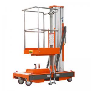 China Qiyun CE Factory Aerial Work Platform Lifter Painting Incline Aluminium Alloy Electric Hydraulic Personal Mast Telescopic Lift on sale