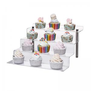Quality 3 Tiers Custom Exquisite Clear Acrylic Dessert Display Cupcake Drinks Stand wholesale