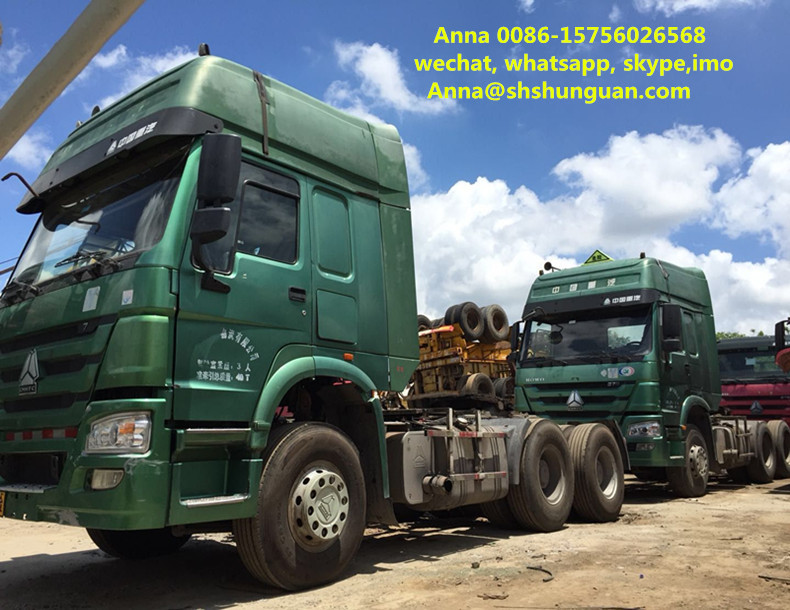 Quality Euro 3 Used Tractor Head , 6x4 Tractor Head 13000 Kg Vehicle Weight wholesale