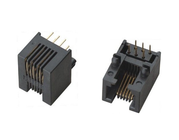 Quality 6P6C / 6P4C / 6P2C / 90 Degree RJ11 RJ45 Shielded Connector  Plastic Ethernet Single Port wholesale