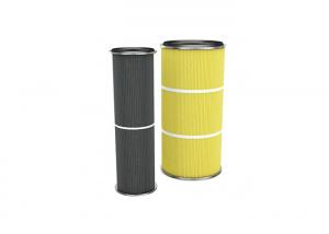 Quality 5μm Used Porosity Cylinder Cartridge Filter For  Dust Collector Vaccum wholesale