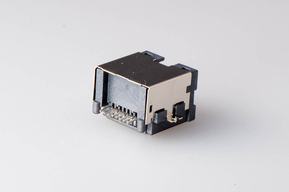 Quality 90 Degree Rj45 Connector / RJ11 RJ45 Jack Modular Connector With Sinking Plate wholesale