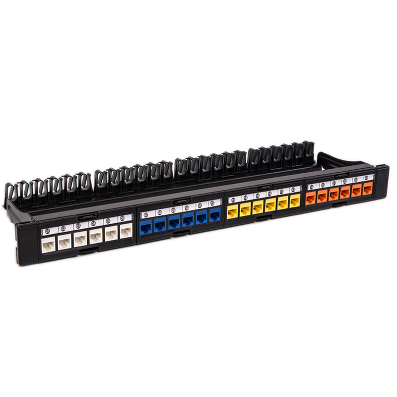 China CAT5 CAT6 Network Patch Panel UTP Blank Unloaded RJ45 24 Port Patch Panel on sale