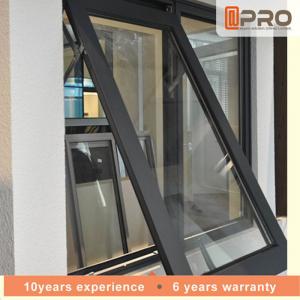 Quality Horizontal Aluminium Awning Windows Swing Open Style 1-2MM Profile Thickness top hung window opener top hung window pric wholesale