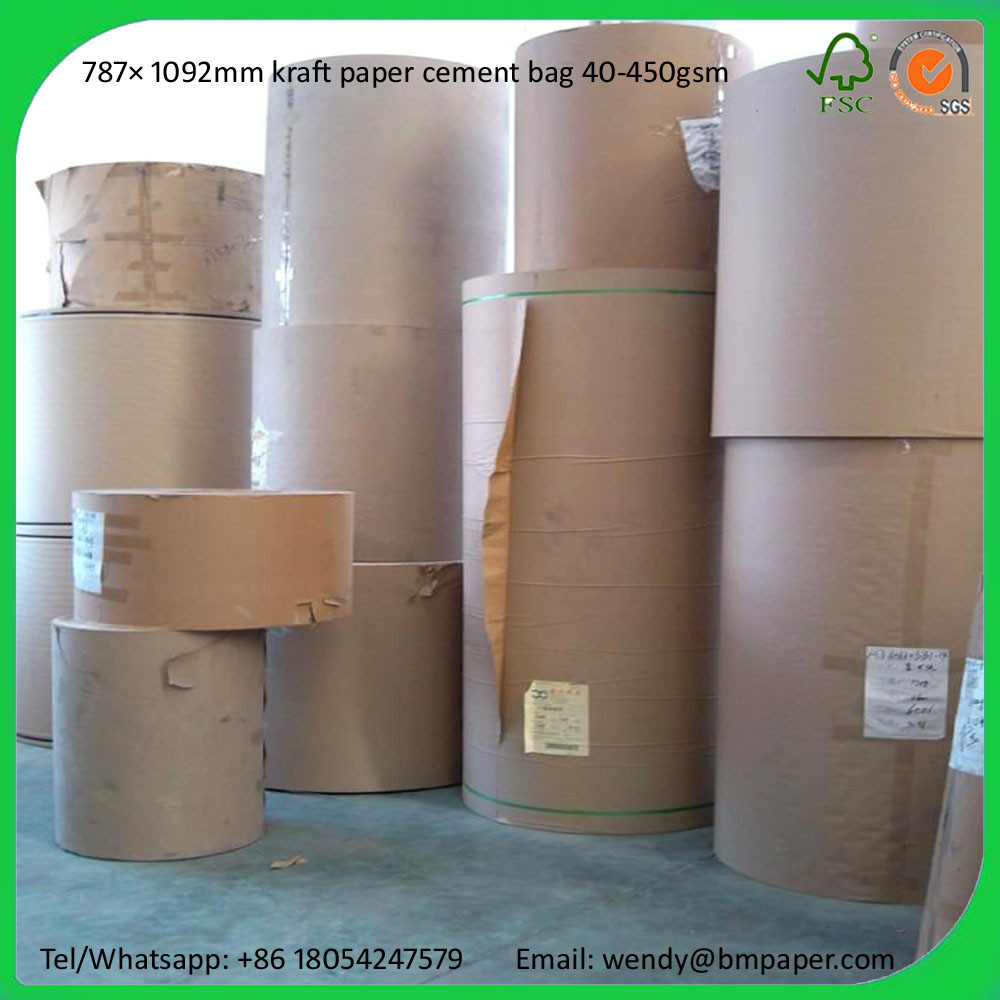 Quality BMPAPER Brown Color Kraft Linerboard For Cartons for cement bags wholesale