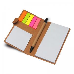 Quality Advertising Eco Friendly Kraft Paper Sticky Notebook With Pen wholesale