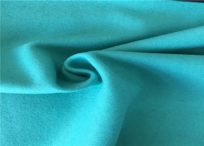 Quality 57/58 Inch Width Woven Wool Fabric Green Color OEM / ODM Acceptable wholesale