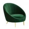 Buy cheap Hot sale round upholstery lounge chairs, popular velvet stainless steel design from wholesalers