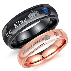 Quality Couples Matching Promise Rings For Boyfriend And Girlfriend wholesale