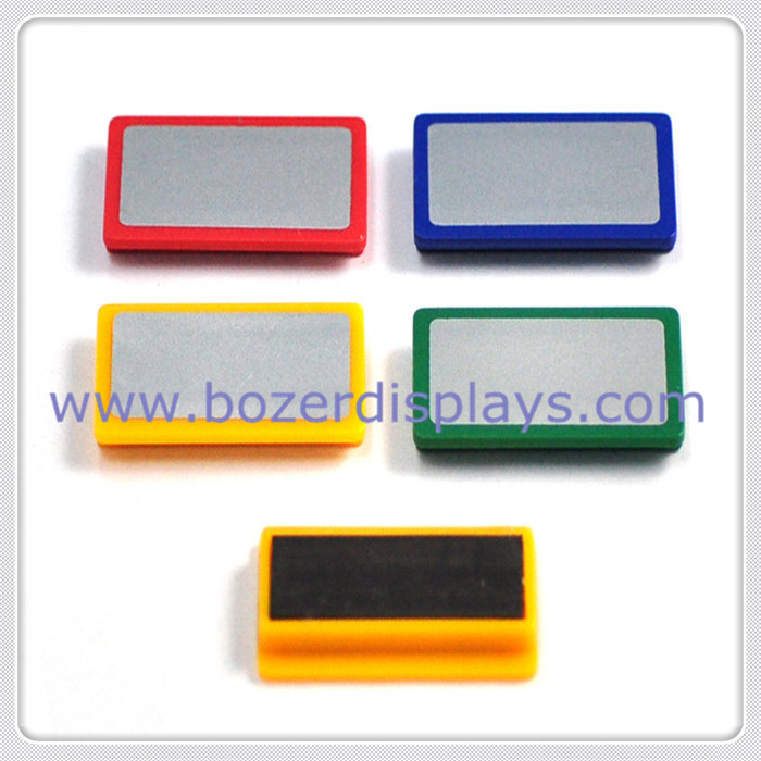 Quality LOGO rectangle plastic magnet wholesale