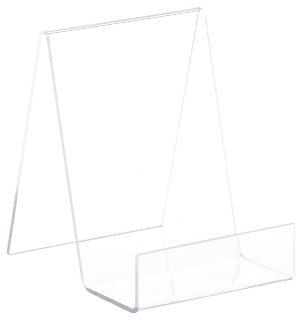 Quality Plymor Clear Acrylic Easel Display Stand Flat Back With 3.5" Box Ledge wholesale