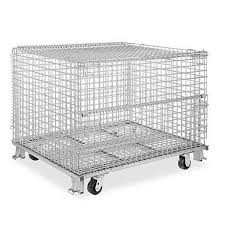 Quality Custom Heavy Duty Stacking Collapsible Logistic Storage Welded Metal Mesh Cage wholesale