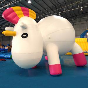 Quality Anti - UV Material Standing Inflatable Unicorn Cartoon For Swimming Pool wholesale