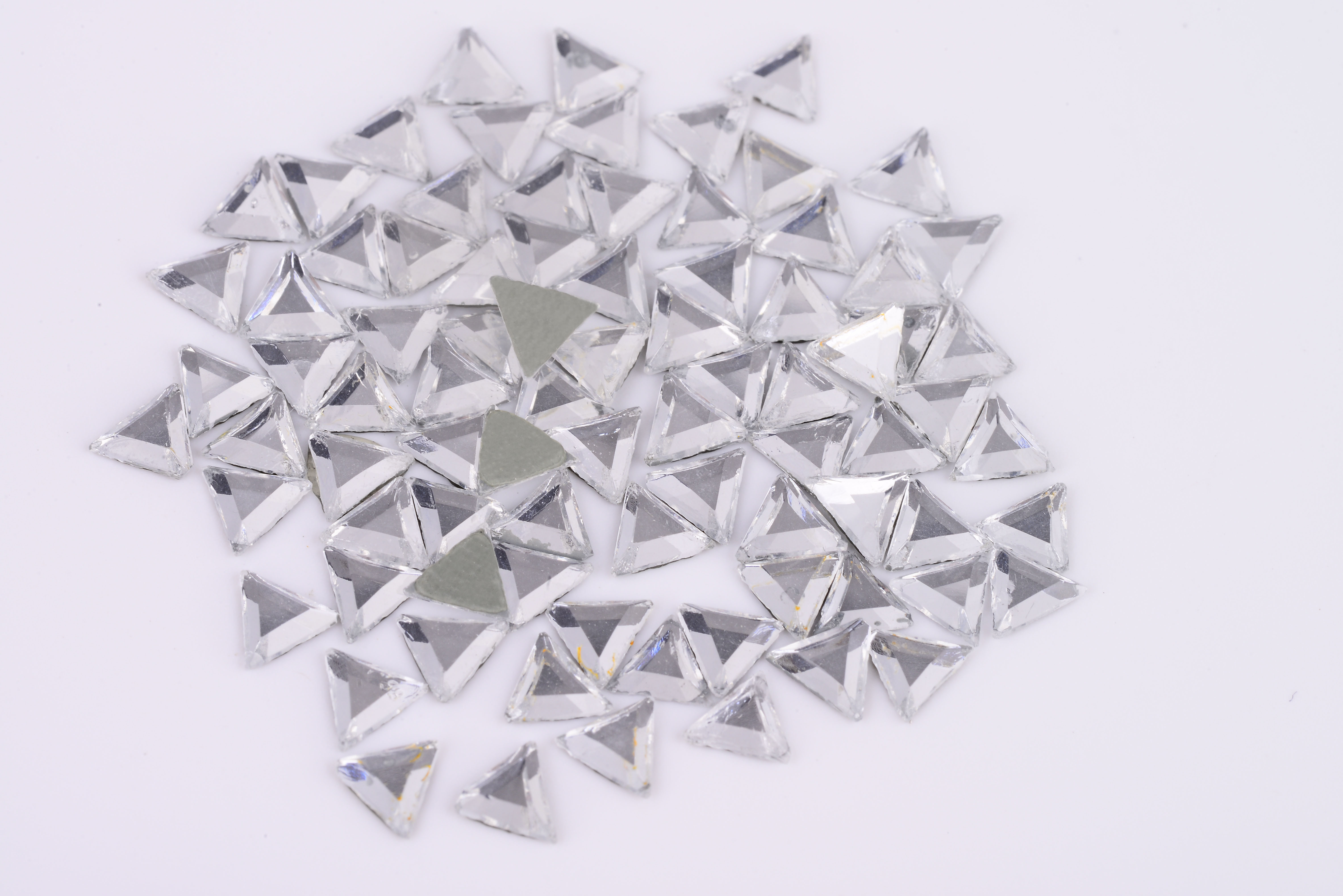 Quality Triangle Shape Lead Free Crystal Beads , Crystal Rhinestones For Clothing wholesale