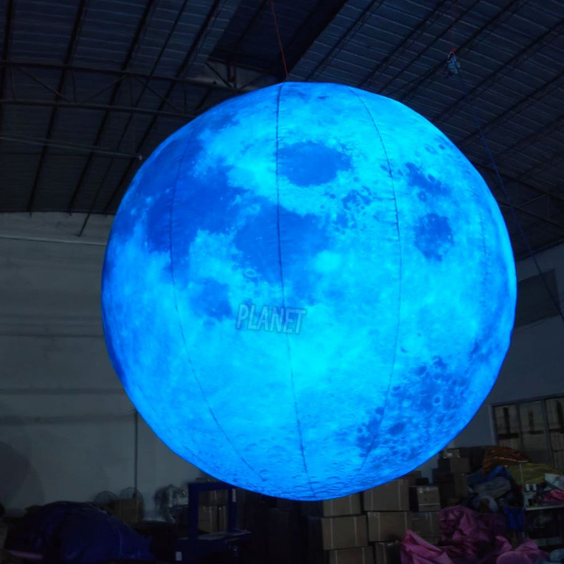 China Giant Advertising Inflatable Moon Model LED Moon Balloon For Decoration on sale