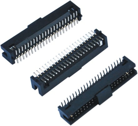 Quality Black Female Pin Headers  Double Low 60 Pins SMT With Cap  LCP Plastic wholesale