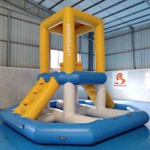 Quality 0.9mm PVC Tarpaulin Inflatable Lifeguard Tower for Water Park wholesale