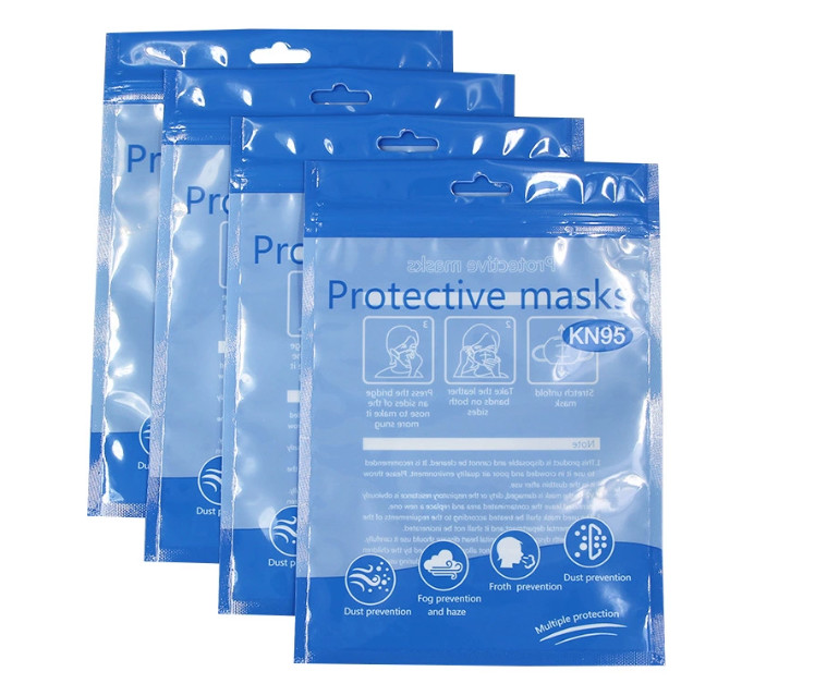 China Resealable Dust Proof Disposable Face Mask Foil Ziplock Bags on sale