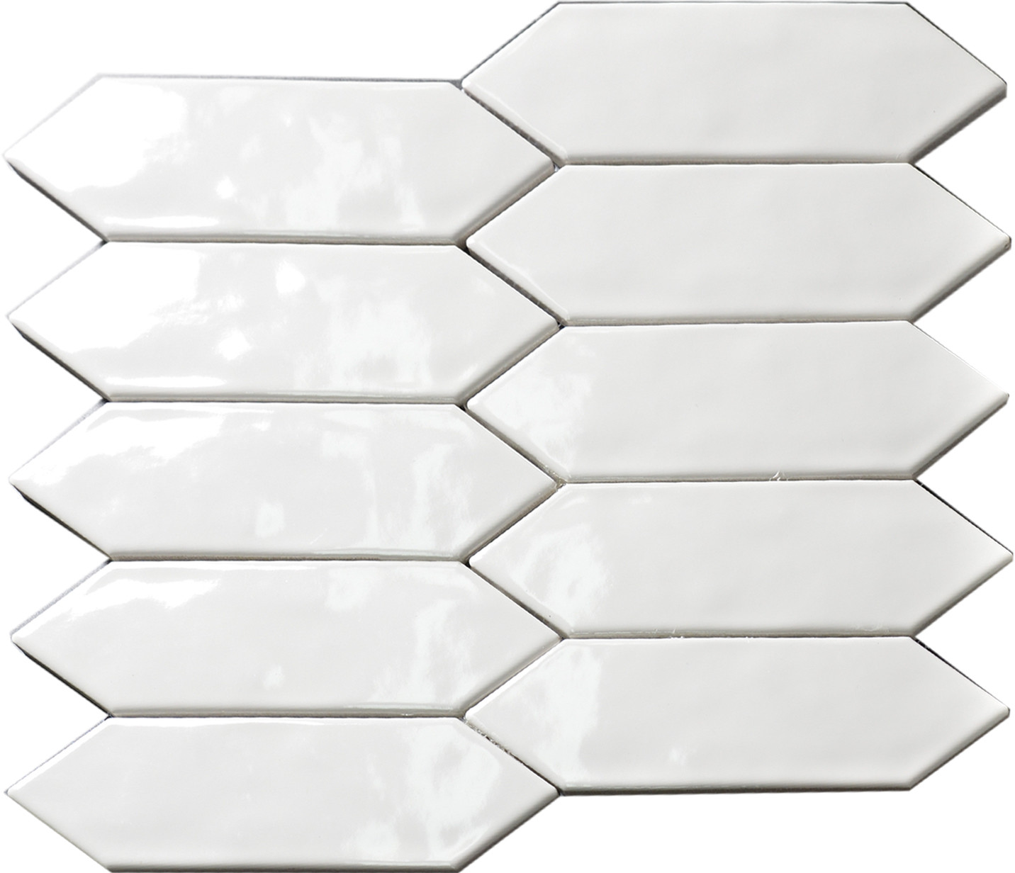 Quality Residential Wall Backsplash Ceramic Subway Tile White Bevel Size 75x150mm wholesale