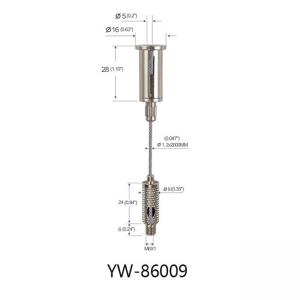 Quality Brass Ceiling Attachment M6 Thread Wire Suspension System With Knurling YW86009 wholesale