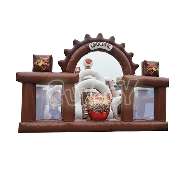 Quality Indoor Chocolate 0.55mm Plato pvc Inflatable Amusement Park wholesale