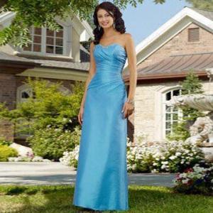 Quality Bridesmaid Dress/Strapless A-line Gown with Sweetheart Neckliine, Made of Taffeta wholesale