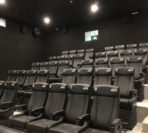 Quality Black Leather 4D Cinema Motion Seats Movie Theater Chair Pneumatic / Electronic Drive wholesale