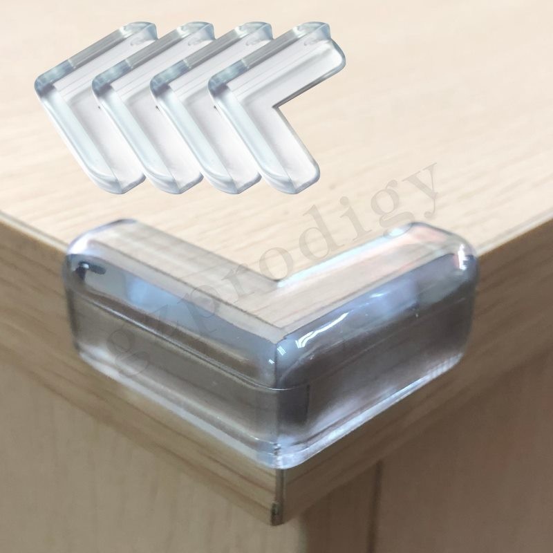 China Transparent PVC Clear Plastic Corner Protectors For Table Installation on sale
