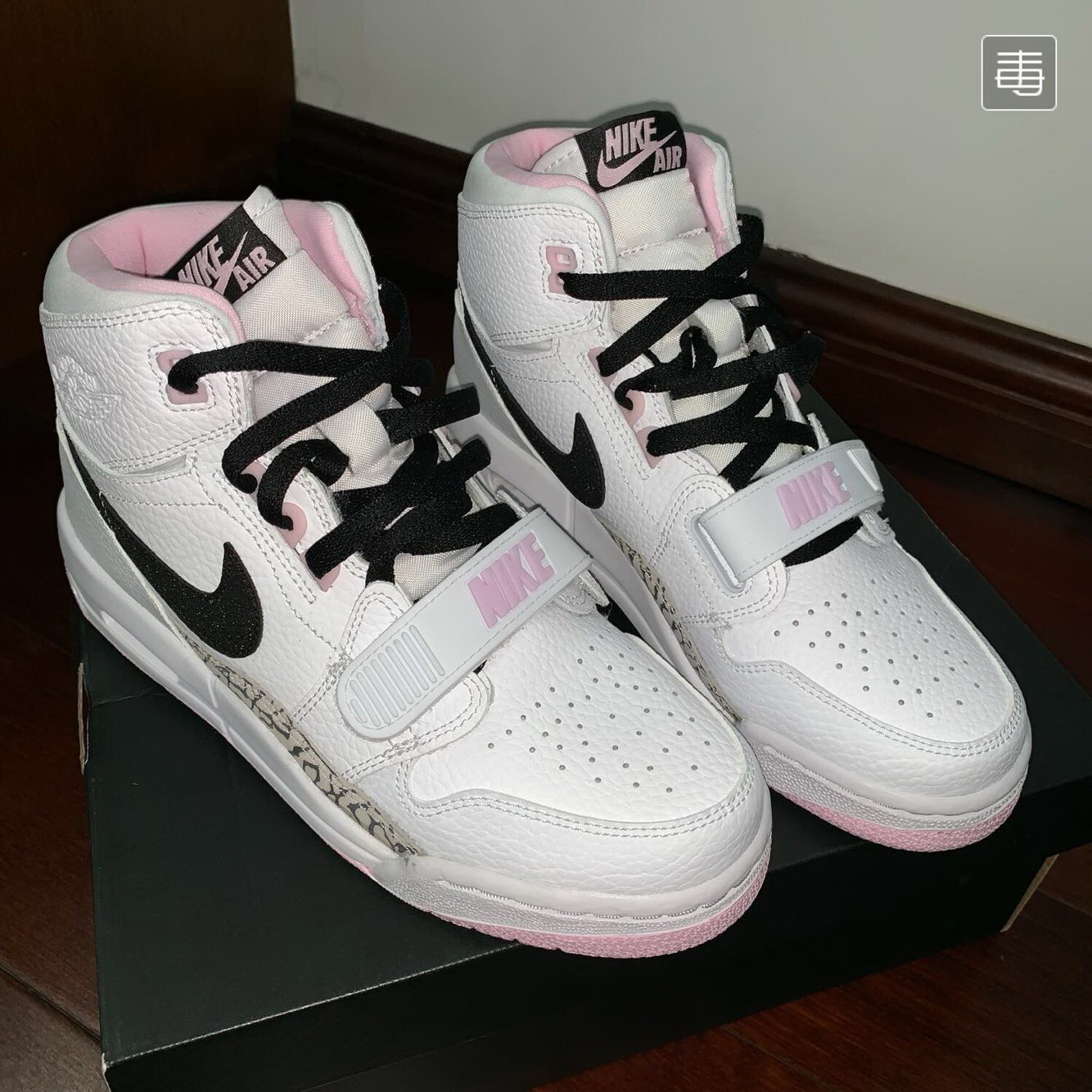 Women Air Jordan Legacy white cherry blossom pink discount Jordan shoes on sales for sale