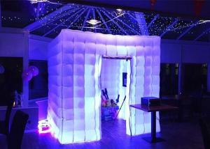 China Romantic Inflatable Photo Booth LED Light 2.4m Color Changed With Blower on sale