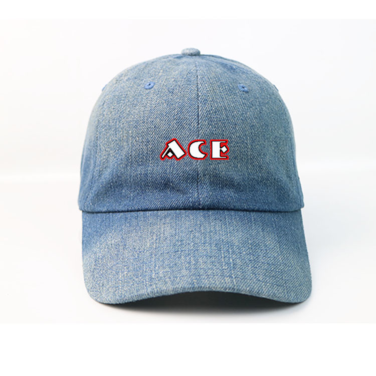 Quality Personalized Custom Design Denim Baseball Hats / 6 Panel Washed Plain Dad Cap wholesale