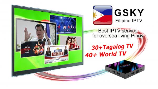 Filipino iptv smart tv box bring pinoy tv and world channels refer new customer get free 2 month each other