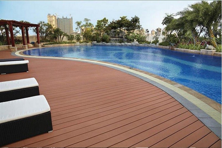 Quality Weather resistant grooved competitive price wood plastic composite decking, WPC decking, w wholesale