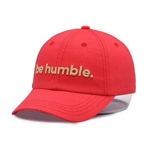 Quality 3D embroidery customize logo baseball cap leather strap dad hat unisex adult size red caolor hat wholesale